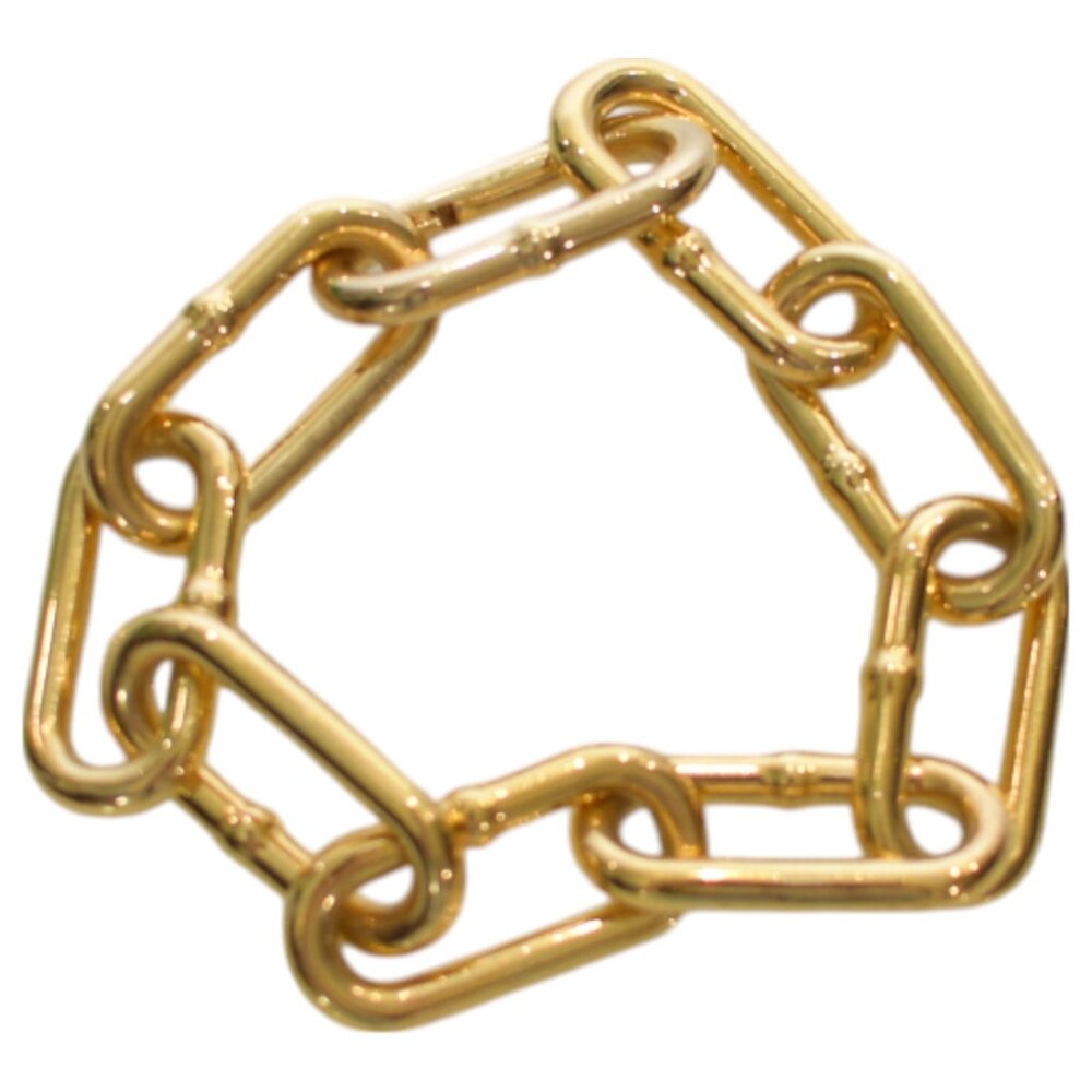 BOTTEGA VENETA 18k Gold-Plated silver square-shaped links chain bracelet